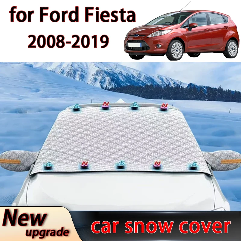 

for Ford Fiestmk6 2008-2019 Car Snow Shield Shade Outdoor Winter Front Windshield Window Freeze Frost Cover Sunshade Accessories