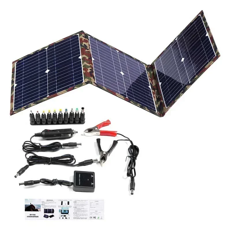 Imagem -04 - Estação de Energia Solar Dobrável Kit do Painel Solar Carregador Portátil Mppt Completo do Gerador 18v para Carro Barco Caravana Camping 800w