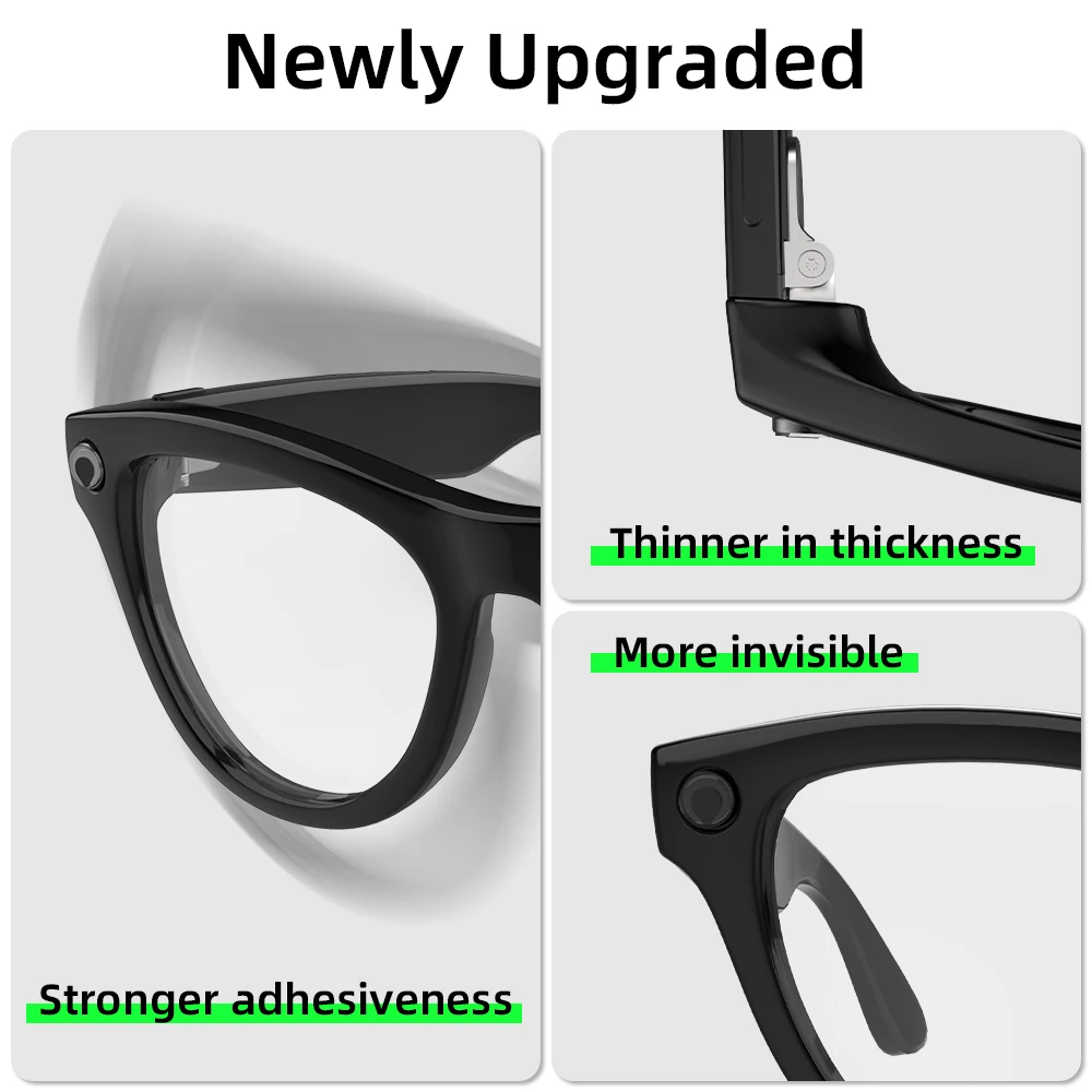 ملصقات HIBLOKS LED لحجب الضوء لملحقات النظارات الذكية Ray-Ban Meta Wayfarer/Skyler/Headliner(Gen 2)/Oakley Meta HSTN