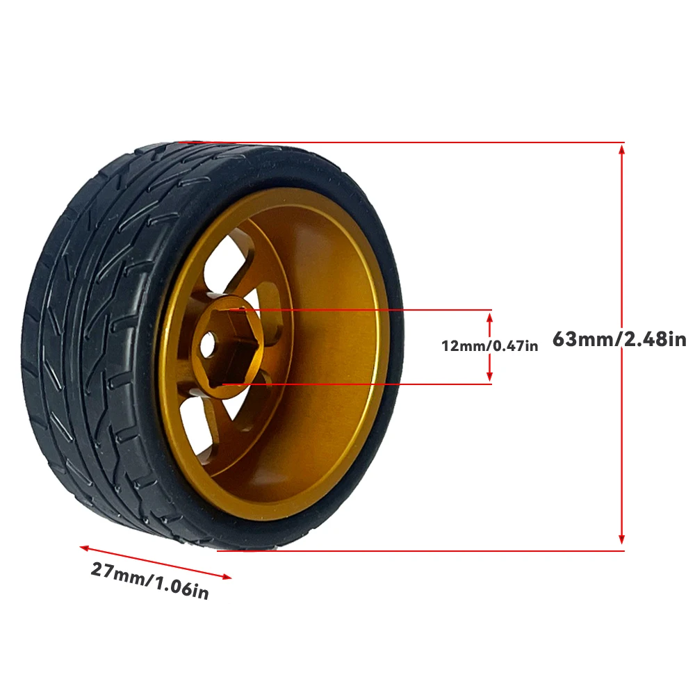 For Hyper Go MJX 1/14 14301 14303 remote control Rc car modification upgrade metal wheel hub tire connector spare parts