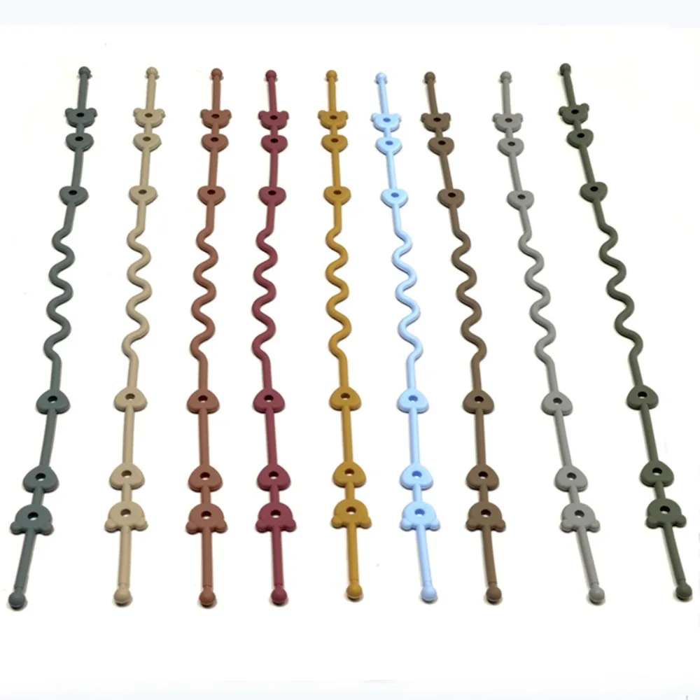 New Silicone Baby Pacifier Chain Anti Fall Rope Pacifier Safety Straps Anti Loss Chain Stroller Accessory Holder Clips