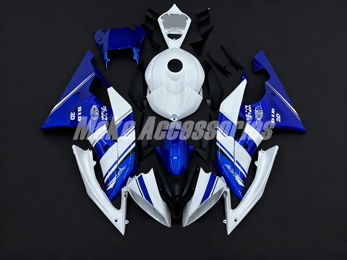 

Комплект обтекателей для R6 2008-2016 годов выпуска, высококачественный комплект кузовных деталей из ABS-пластика, сине-белый цвет.