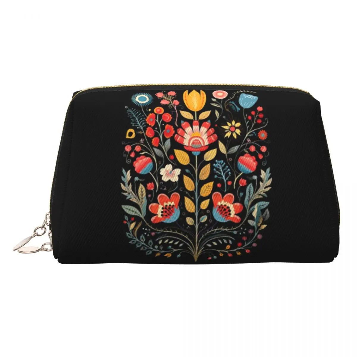 

Польские народные цветы принт польский цветочный женский косметичка дорожный органайзер для макияжа сумка для хранения туалетных принадлежностей Dopp Kit Box