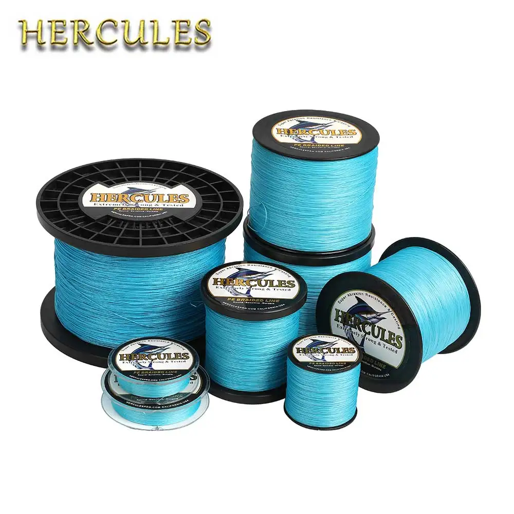 100M /300M /500M/1000M/1500M /2000M Super Strong Blue PE 8 filo da pesca intrecciato filo multifilamento 10-300BLSea Cord Carp