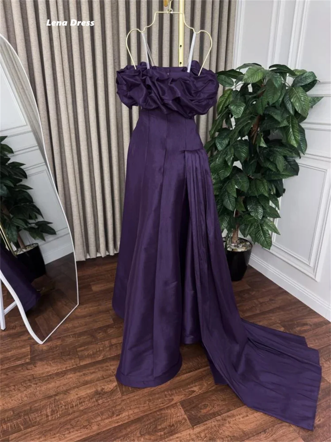 Lena Satin Gala Dress Women Elegant Party Side Slit Luxurious Women\'s Evening Dresses for Special Occasions Custom Made Woman