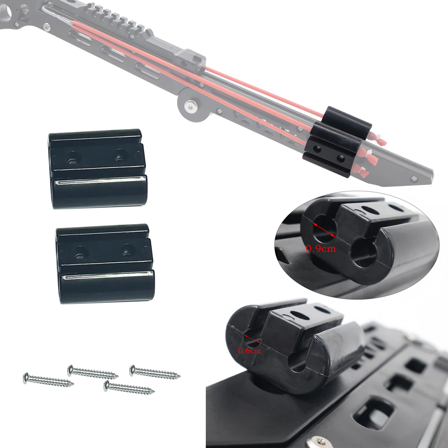 

3/6/9pcs Folding Slingshot Rubber Band Slot, DIY Slingshot Rubber Fixer, Professional Shooting Rubber Band Accessories.