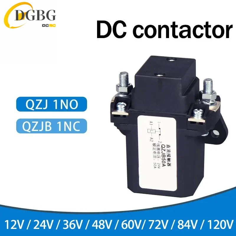 Image of DC-Schütz 12V 24V 36V 48V 60V 72V 120V Leistungsrelais 50A 100A 200A Gabelstapler normalerweise offen Noramlly geschlossen QZJ