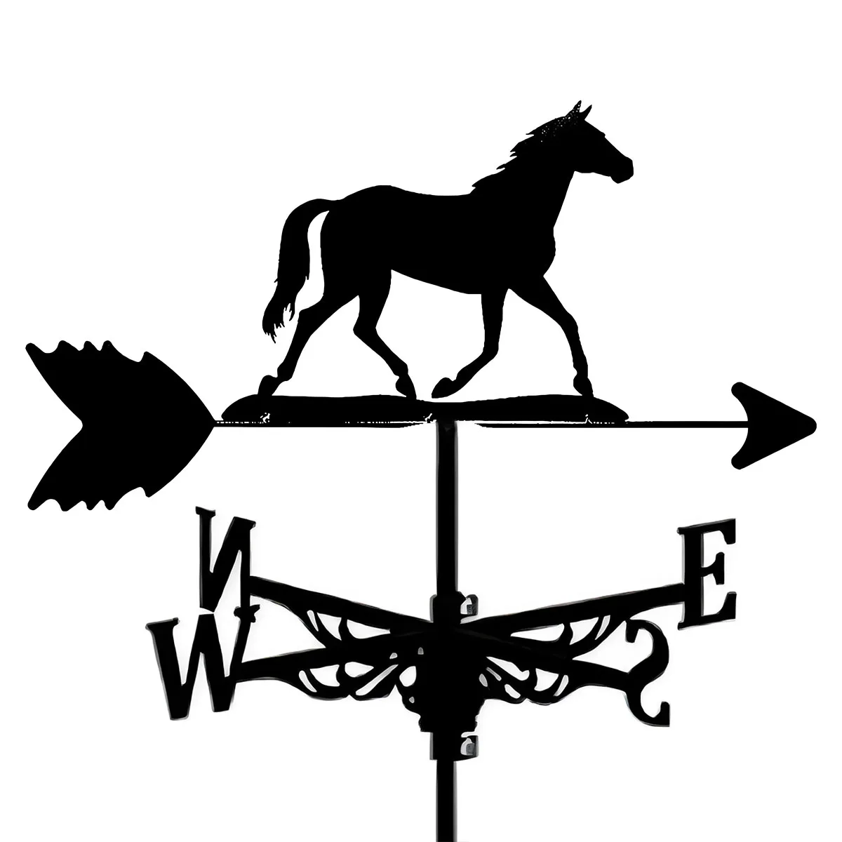 

Metal Weather Vanes, Black Roof Indicators Wind Vanes, Wind Direction Garden Art Decor for Farm, Barn, Shed, Courtyard, Outdoor