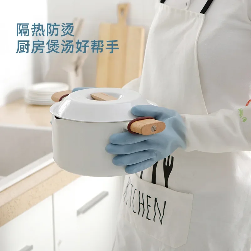 Household Dishwashing Gloves Thickened Waterproof Cleaning Gloves Non Slip Kitchen Rubber Gloves