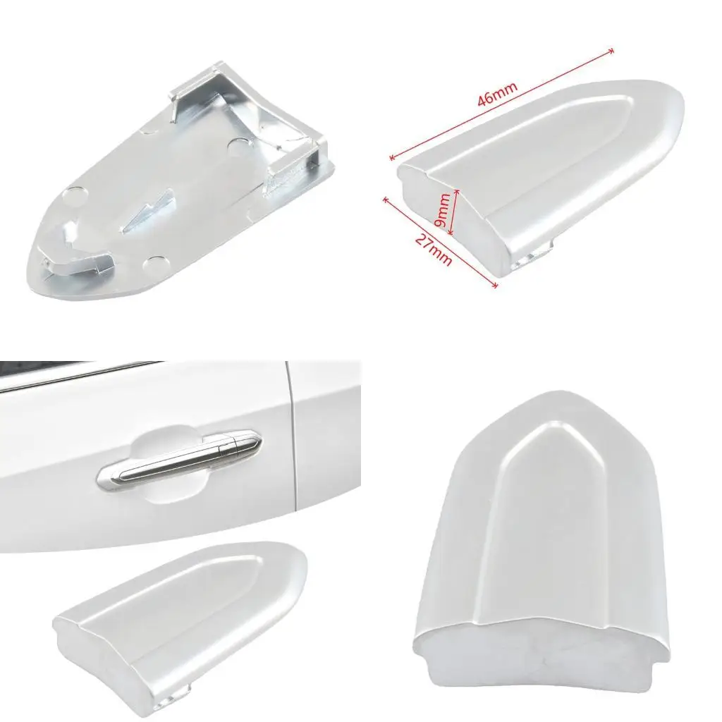 

02DE Silver Exterior Handle Cover Caps Shield Enhancement 13599547 13522322 13522324
