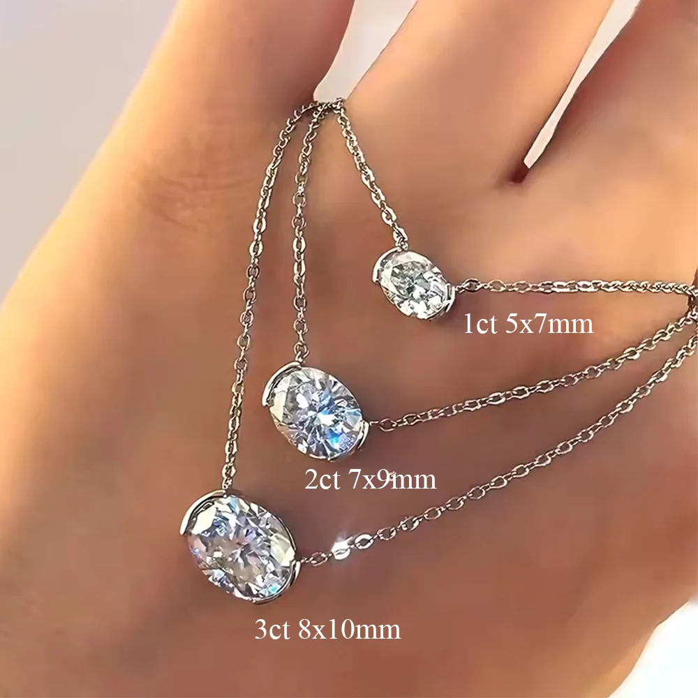 OEVAS 1-3캐럿 오벌 모이사나이트 펜던트 목걸이  - Moissanite Pendant Necklace Solitaire 리뷰 및 가격