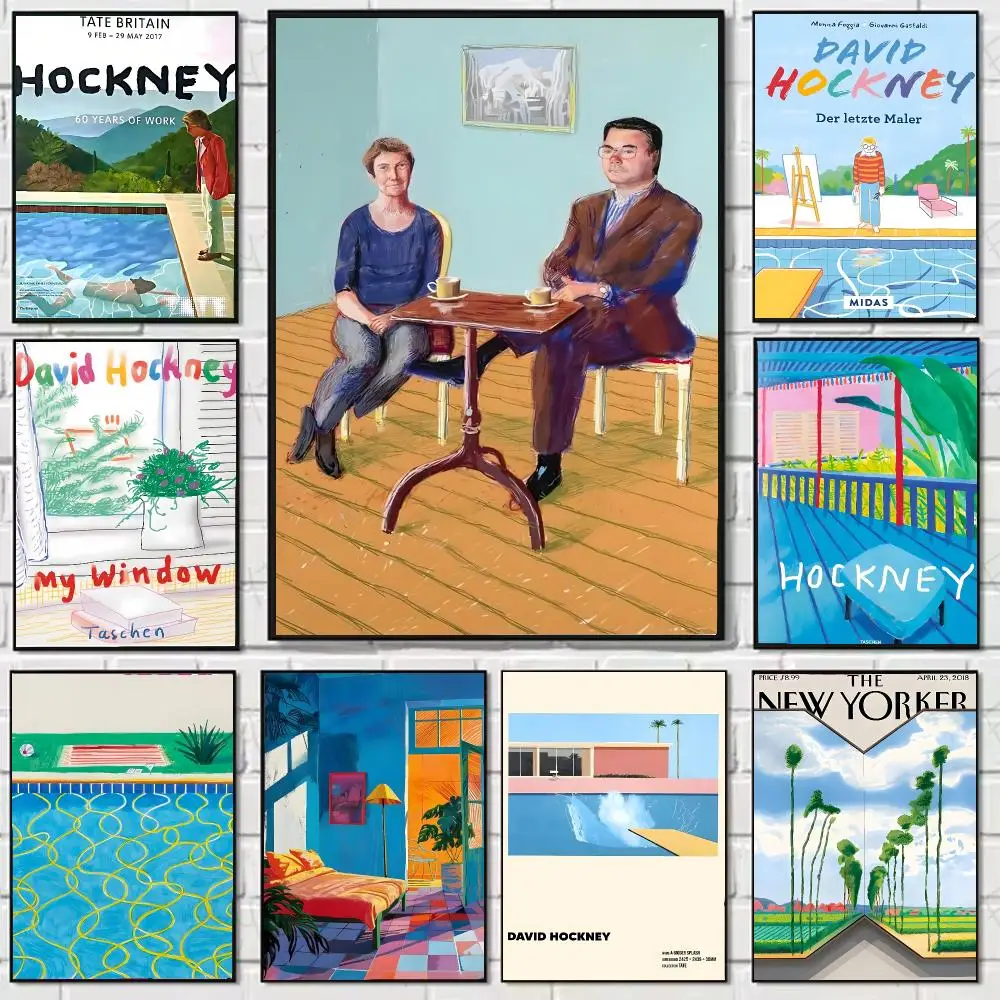 P-Printmaker David Hockney-Artist Poster Stickers, suitable for game rooms, bedrooms, corridors, home wall art decor, gifts