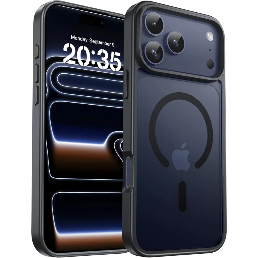 

Магнитный защитный чехол для iPhone 17 Pro Max 2025 с поддержкой MagSafe, противоударный дизайн в стиле милитари, защита от пожелтения