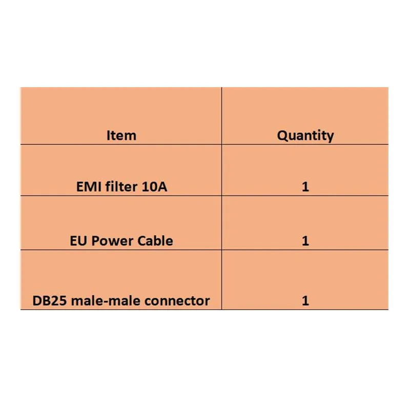 Actionneurs de plate-forme de mouvement de course SRT80, pièces de mise à jour, filtre EMI, 10A, directions d'alimentation EU, câble mâle à mâle DB25