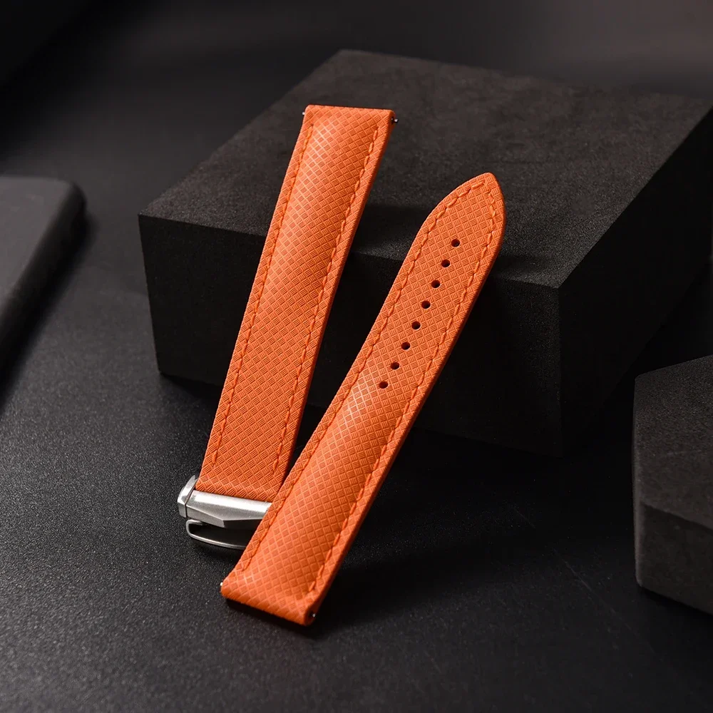 

Лидер продаж, высококачественный резиновый ремешок для часов FKM 20 мм 22 мм для Swatch Omega, водонепроницаемый спортивный браслет, складная пряжка, аксессуар на запястье