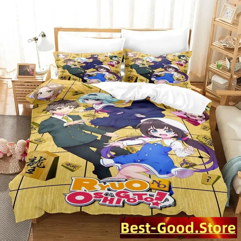 

2023 The Ryuo's Work is Never Done! Bedding Set Single Twin Full Queen King Size Bed Set Adult Kid Bedroom Duvetcover Sets Anime