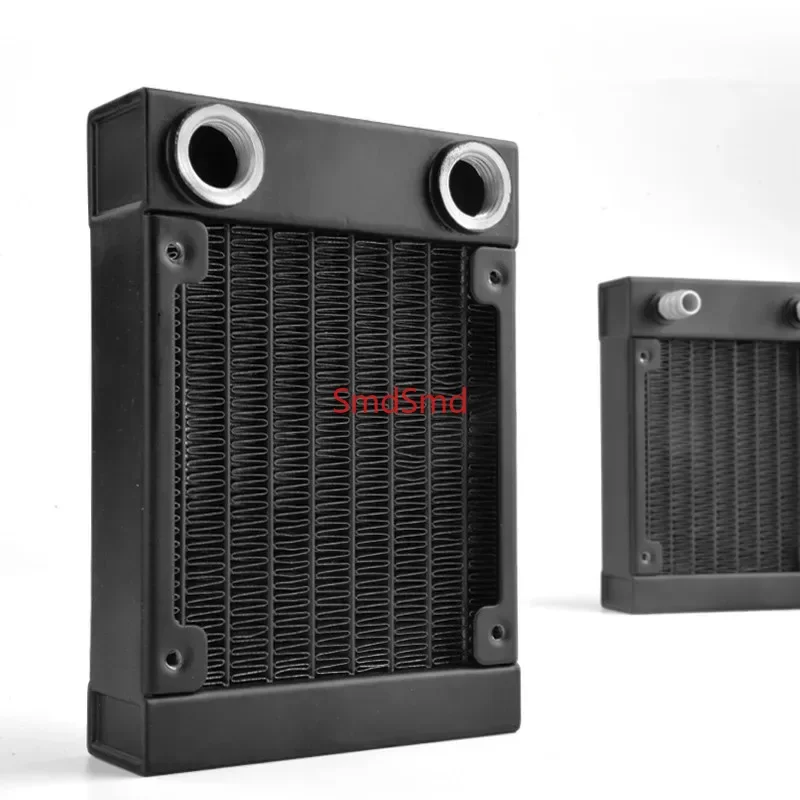 Water cooling radiator 80mm size aluminum material radiator for PC water cooling G1/4 thread install 80mm fans