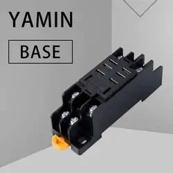 2pcs 8 Pin Terminal Relay Socket Base Black For PTF08A PTF08A-E Power Electromagnetic Relay Base DIN Rail Mounted