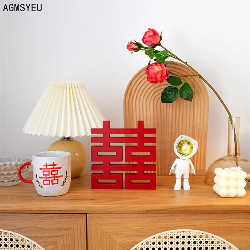 

AGMSYEU Chinese Marriage Red double happiness Wedding arrangement Wedding gift wedding room living room bedroom decoration