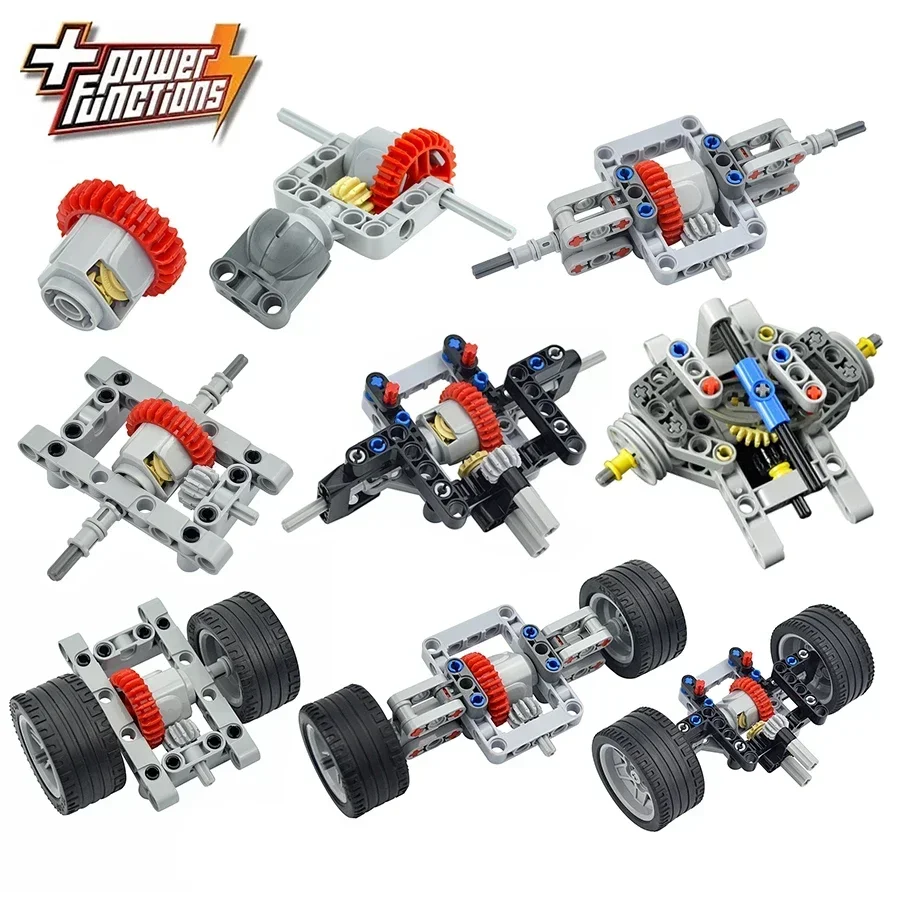 MOC Technical Differential Compatible with High-Tech Part 6573 62821 65414 Building Blocks Mechanical Gears Toys