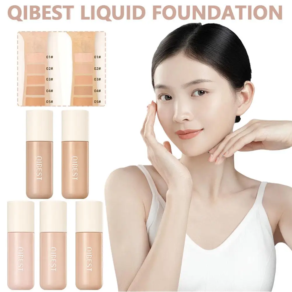 New Liquid Foundation Waterproof Makeup Face Primer Base Lightweight Poreless Coverage Cream High Concealer Brighten Contou O1P0