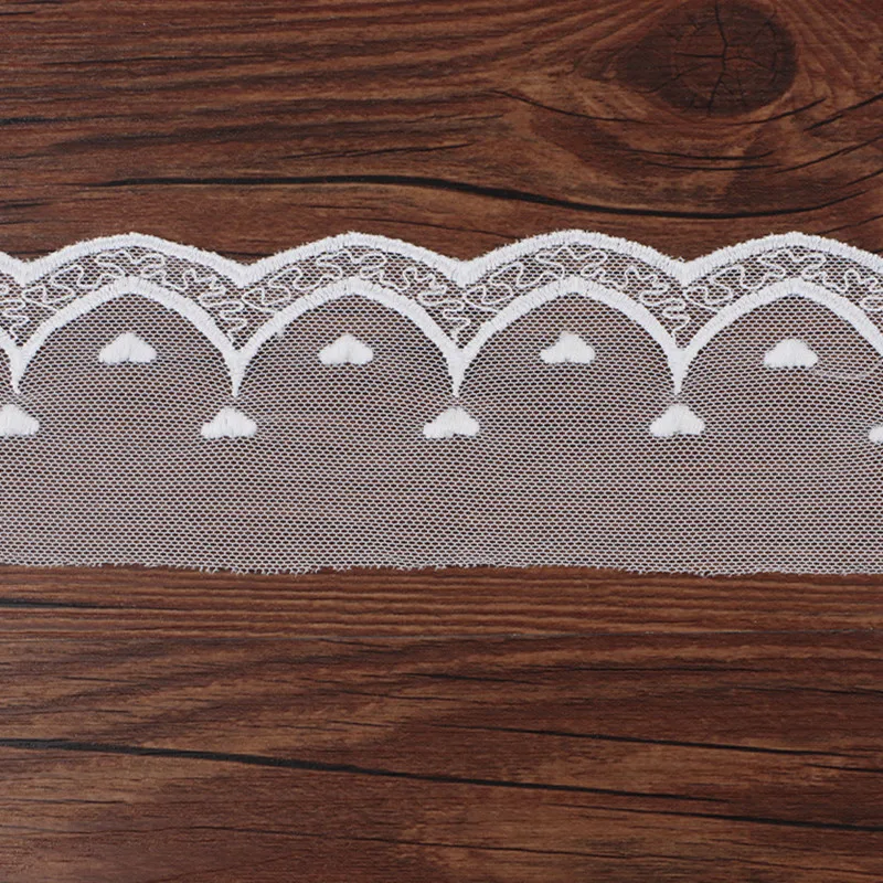 Tissu en dentelle pour robe de mariée, accessoires vestisens, maille, couture de canapé à la maison, matériaux d'artisanat faits à la main, 5 mètres, 6.4cm