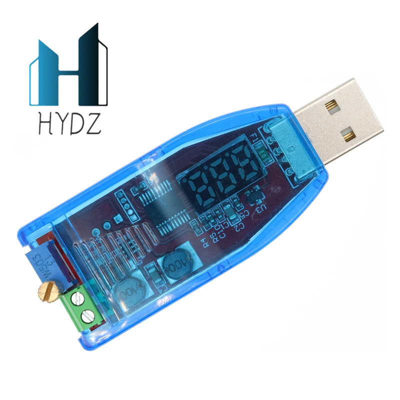 DC-DC LED โพเทนชิโอมิเตอร์ปรับได้5V ถึง DC 1-24V โมดูลปรับการกระตุ้นเพิ่ม/ลดแหล่งจ่ายไฟฟ้า