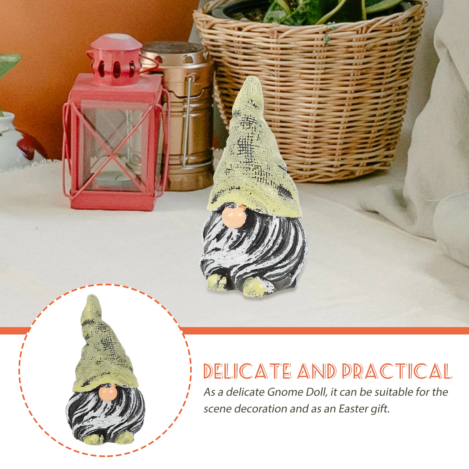 

Christmas Resin Dwarf Ornaments Halloween Garden Gnome Statue Miss Gnomes Decorations for Home