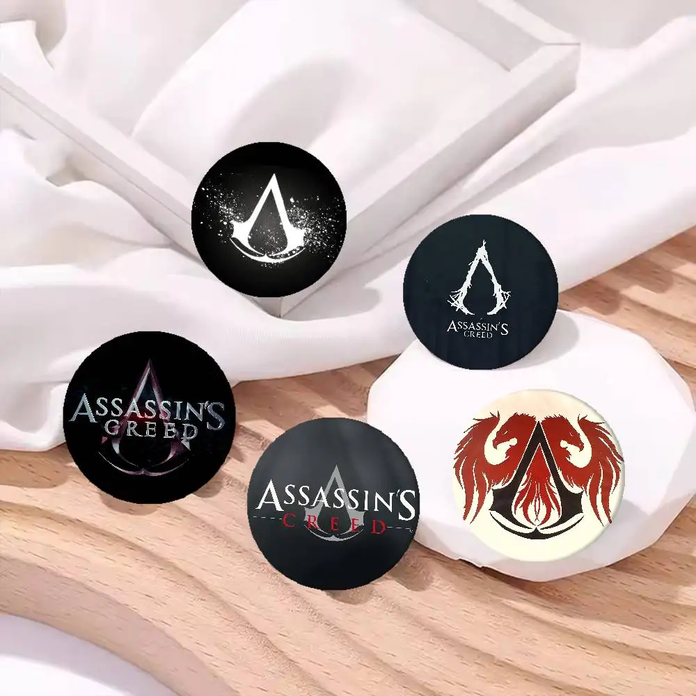 A-القاتل C-Creed دبابيس الإبداعية مضحك وجه مبتسم جولة المفاجئة في بروش شارة ظهره قبعة اكسسوارات مجوهرات هدايا #2