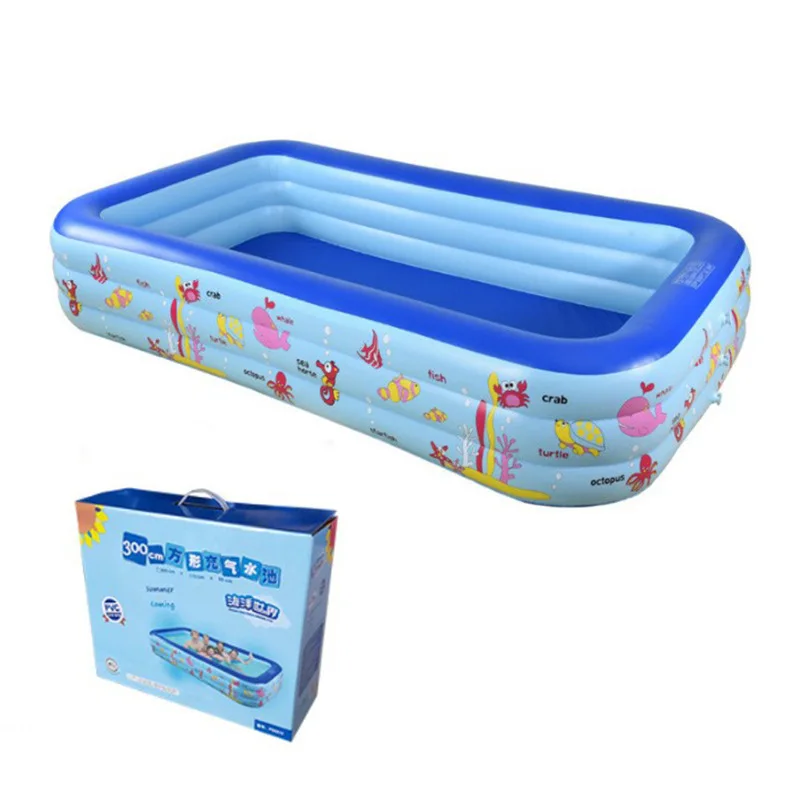 Piscina inflável de 3 metros para família, piscina de brincar em PVC, bacia de chuveiro externa