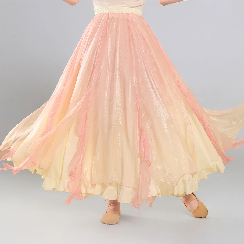 Klasyczny kostium taneczny Ubrania do ćwiczeń w stylu chińskim Starożytna sukienka Hanfu Kobiecy nowoczesny strój do tańca wróżki Yangko National Fan