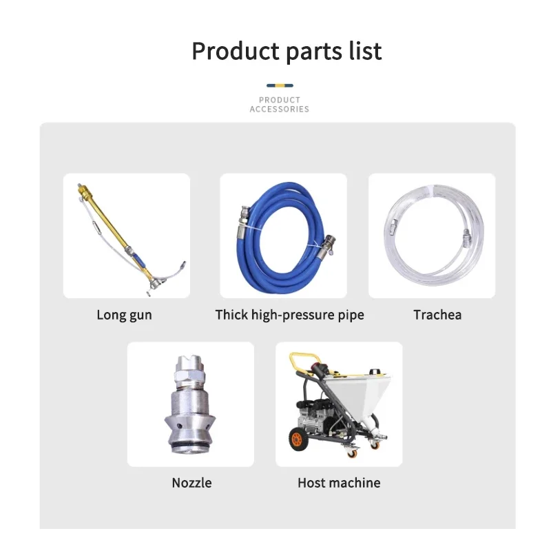 RT8 Multifunction High Pressure Spraying Machine Industria Waterproof Coating Grouting Machinery Double Power Wall Putty Spray