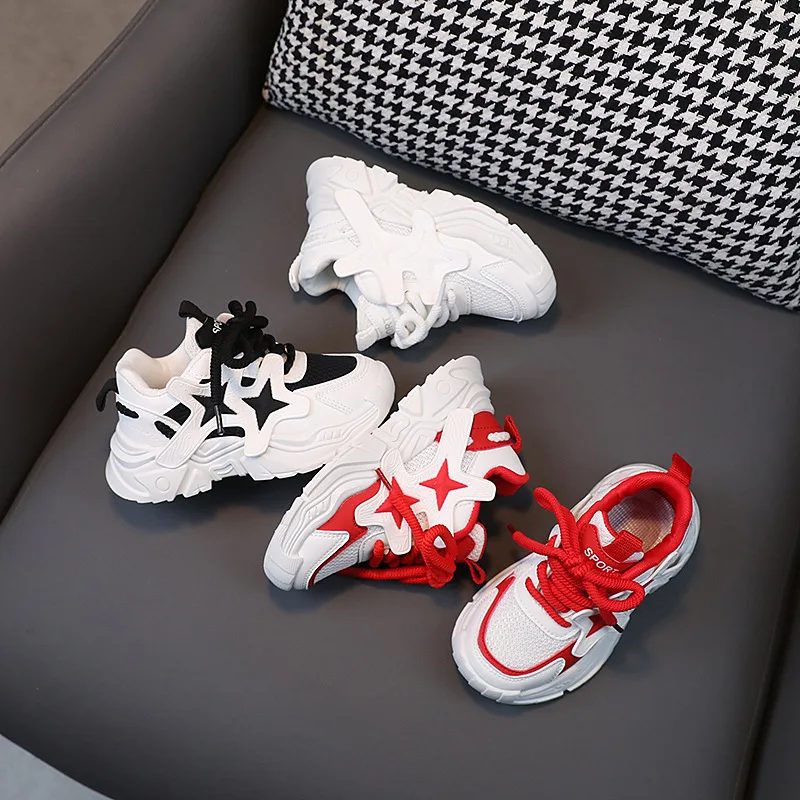 

Дышащие детские кроссовки, обувь для девочек, детская спортивная обувь для мальчиков, повседневная осенняя теннисная женская обувь для малышей, размеры 21–30 лет