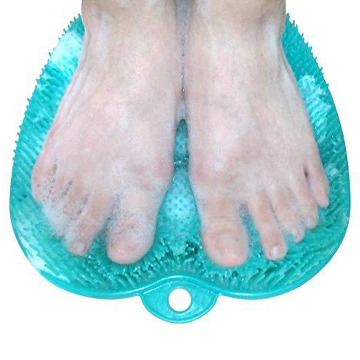 Shower Foot Massage Mat Non-slip Wash Foot Pad Foot Exfoliating Bathroom Rub Back Brush with Sucker Bath Massage Brush Pad Clean