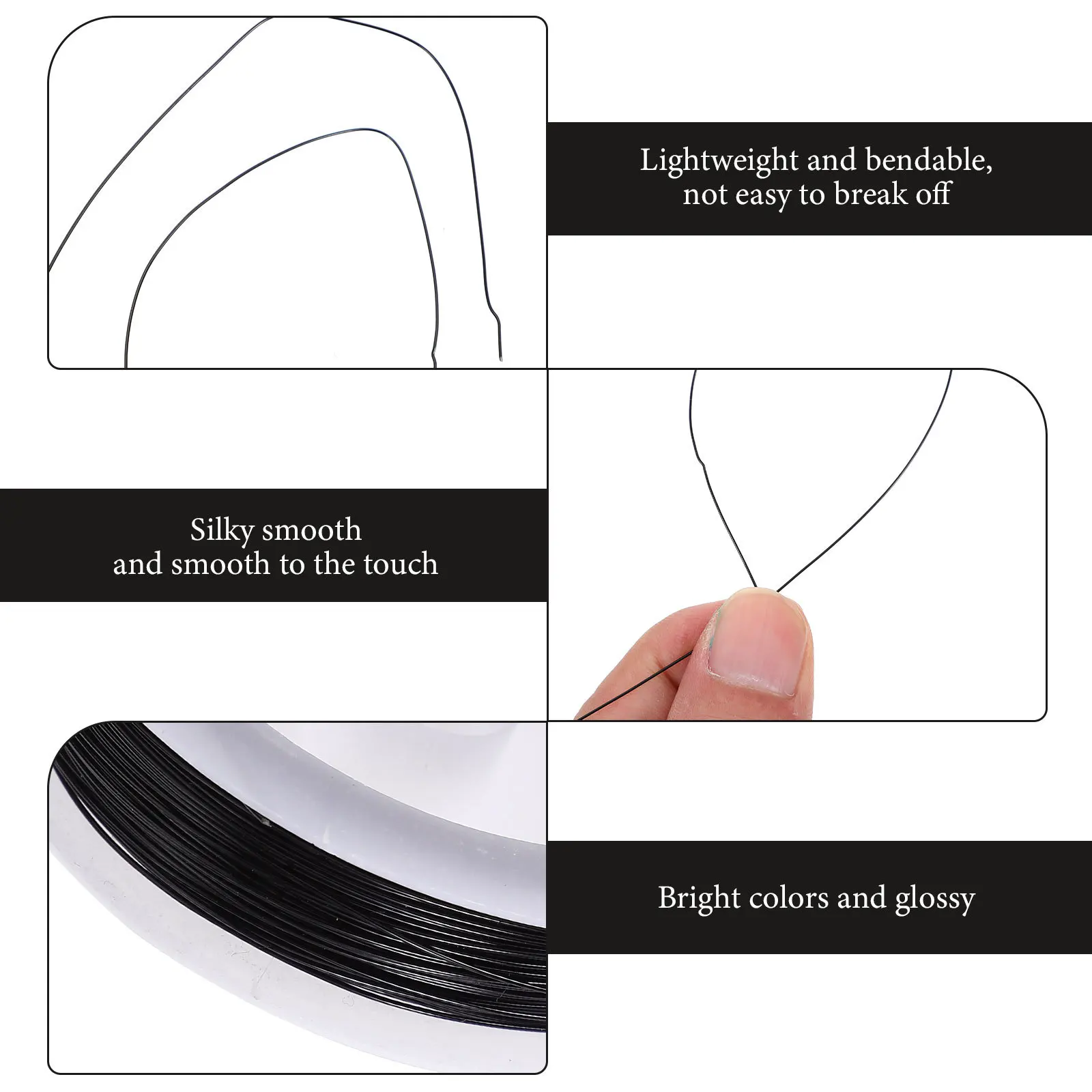 2 لفات من الأسلاك الملونة المصنوعة يدويًا من الحديد المجلفن الفاخر DIY لصنع المجوهرات والحرف اليدوية متعددة الوظائف للديكور الاحتفالي #4