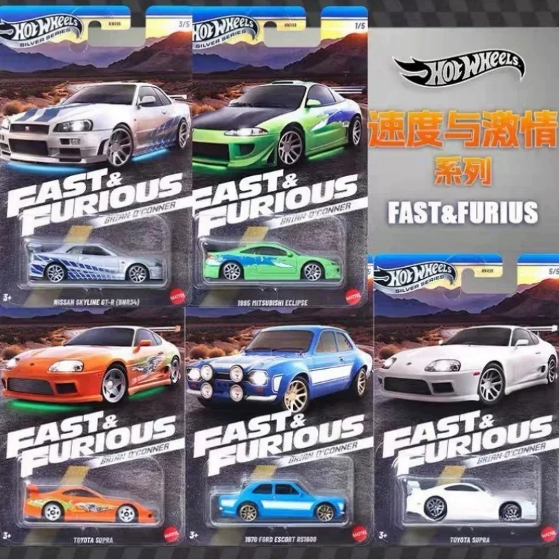 2024 New Hot Wheels Car Fast & Furious Themed Assortment Mix 1h - Brian O'Conner Hnr88 H 1/64 Diecast Vehicle Model Cars Toy Boy