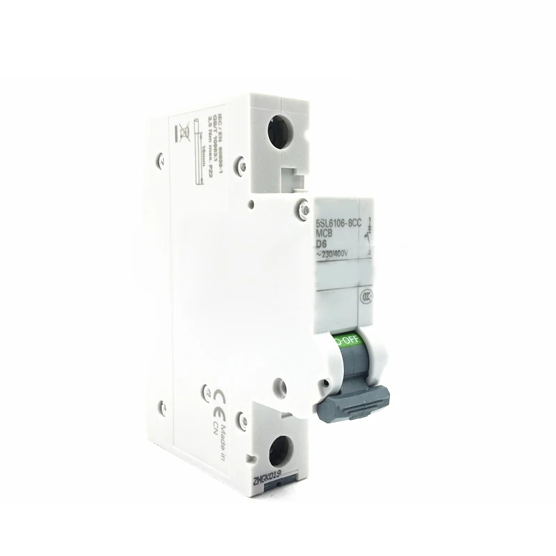 New for Siemens 5SL6106-8CC 1P 6A 230/400V Guide Rail Installation Mini Circuit Breaker