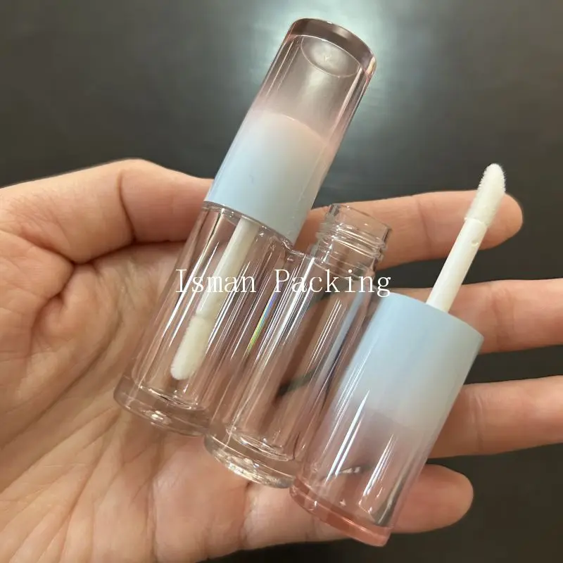 

50Pcs Newest 2.5ml Mini Gradient Top Mini Cute Lipgloss Container Refillable Small Round Empty Lip Gloss Tubes With Brush