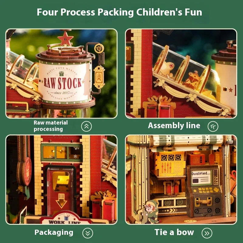 Gift Factory Building Blocks 3d Jigsaw Hand 3d Wooden Assembled Toy Building Blocks Birthday And New Year Gift