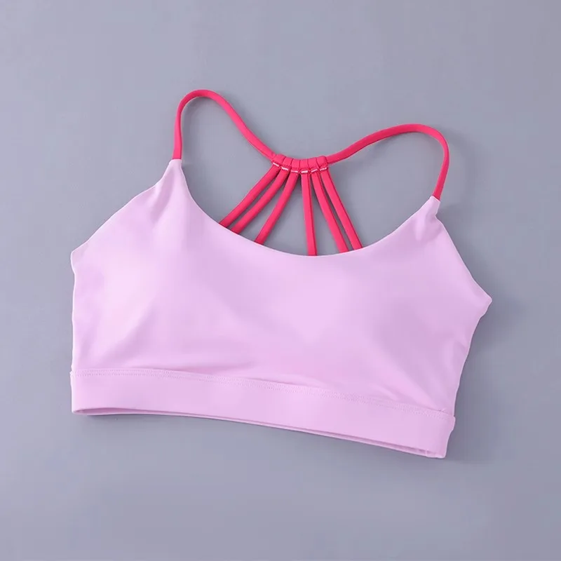 Women Sexy Yoga Bra Cross Back Thin Sports Strappy Underwear Casual Gym Fitness Bra