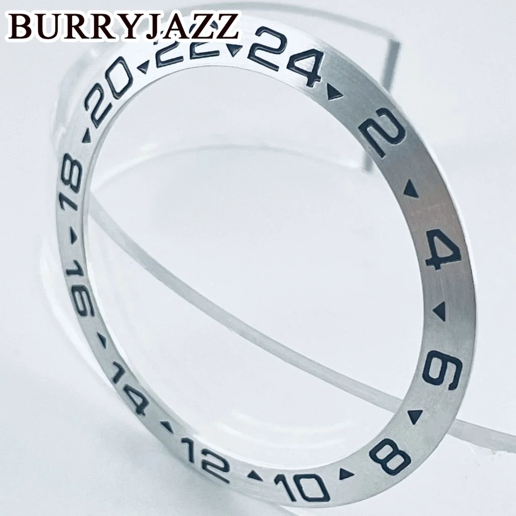 BURRYJAZZ 38 مللي متر حلقة ألومنيوم GMT غواص نمط ساعة الحافة إدراج ل 40 مللي متر ساعة حالات استبدال ملحق الغوص الحافة الدائري