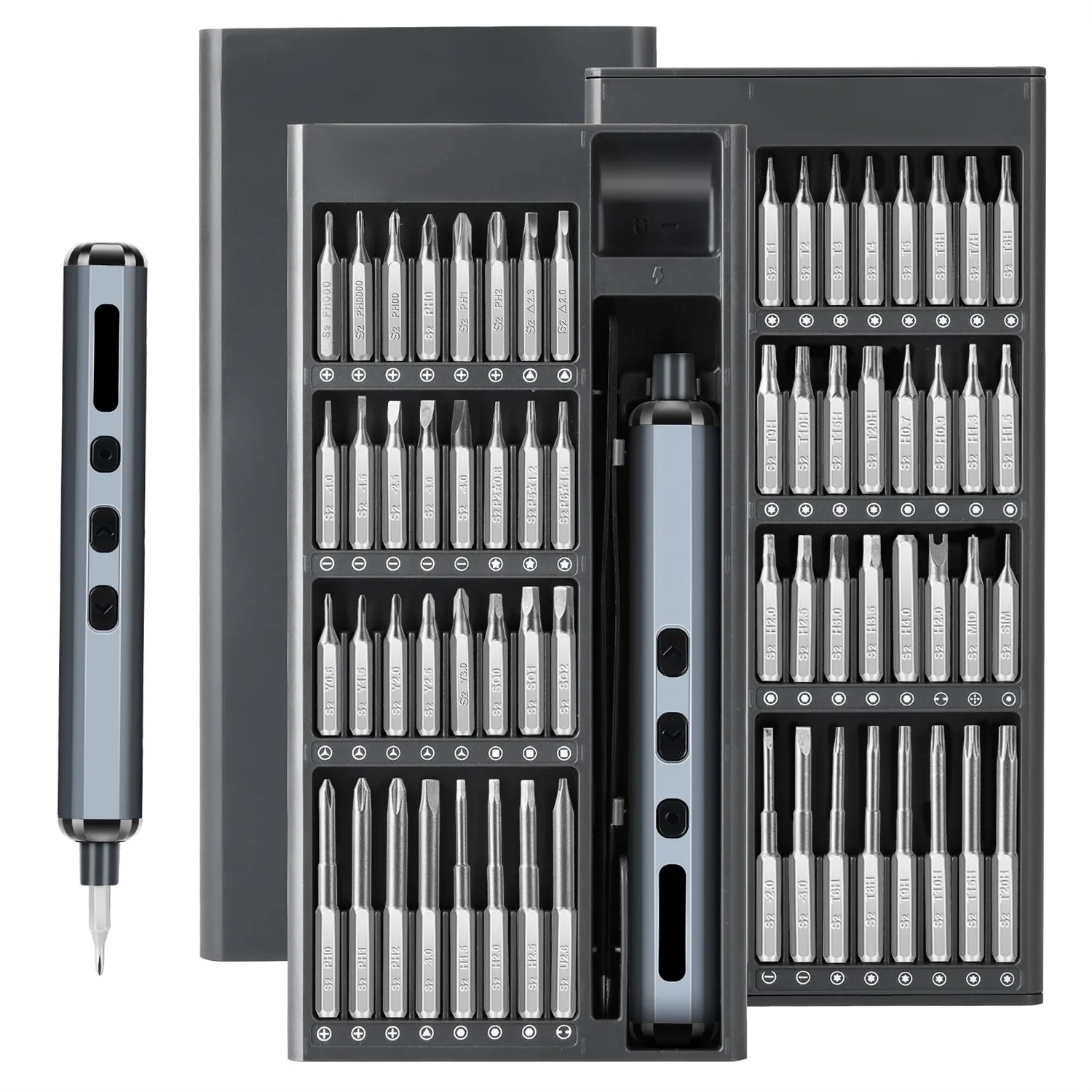 Precision Electric Screwdriver Bits Chave de Fenda Magnética Configurações de Torque para Iphone Relógio Câmera Mini Power Tool 64 em 1