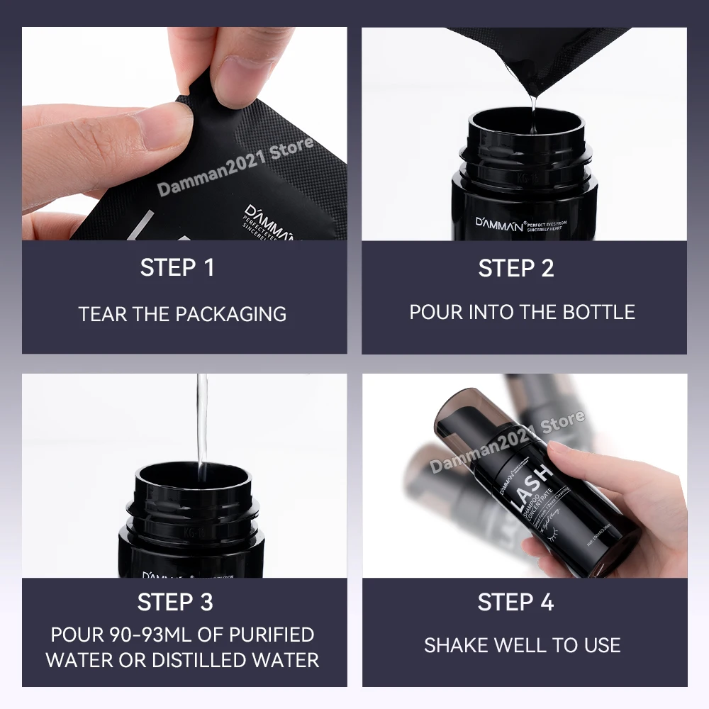 แชมพูขนตาสําหรับต่อขนตาไม่ระคายเคืองน้ํายาทําความสะอาดมูสเข้มข้นพิเศษทําความสะอาดสําหรับขนตาอุปกรณ์แต่งหน้า