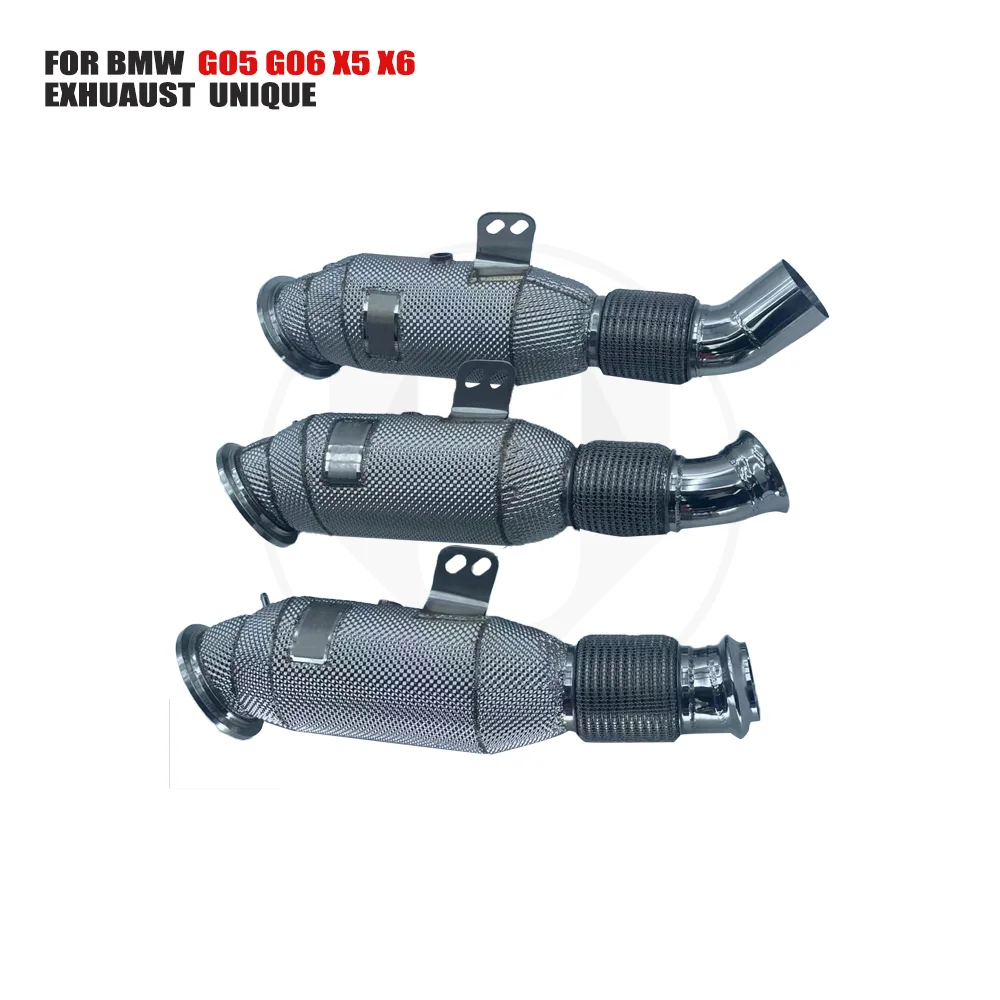 

UNIQUE Exhaust Manifold Downpipe for BMW X5 X6 3.0T 2019~2020 Car Accessories With Catalytic converter Header Without cat pipe