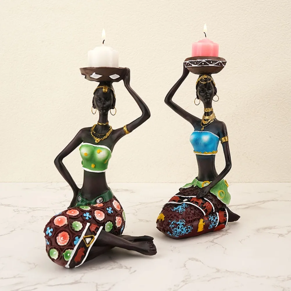 

African style decorative ornaments for black people, creative home decor, character art, sculpture, resin crafts, ornaments