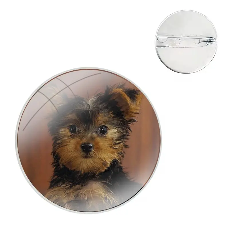 Pins Badge Metal Brooches For Clothes Backpack Decoration gift yorkshire terrier dog