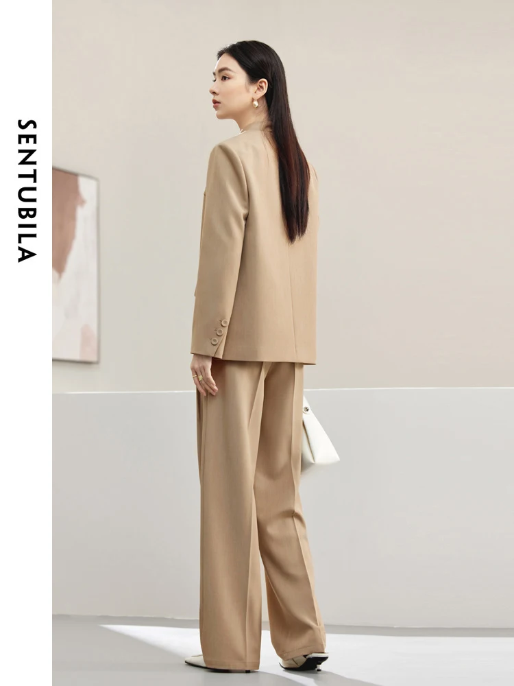 SENTUBILA Fashion 3 Piece Blazer Vest Pant Suits Women Office Lady Outfits 2025 Autumn Elegant Blazer Matching Sets 141Z53194