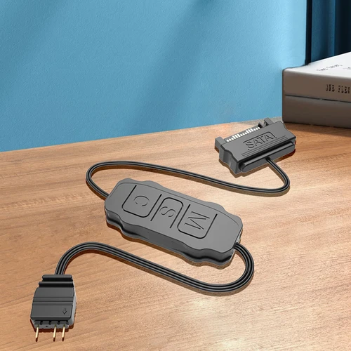Imagen 2 del producto Cable de Extensión de Interfaz SATA a ARGB de 5V y 3 Pines, Controlador ARGB de 5V y 3 Pines, Cable de Controlador de Sincronización RGB para Ventilador de PC y Tira de Luces, 10-1 Piezas