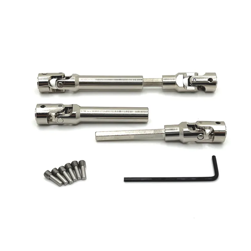 Metal Upgrade and Modification Front and Rear Transmission Shafts For HuangBo 1/10 R1001 R1002 R1003 RC Car Parts