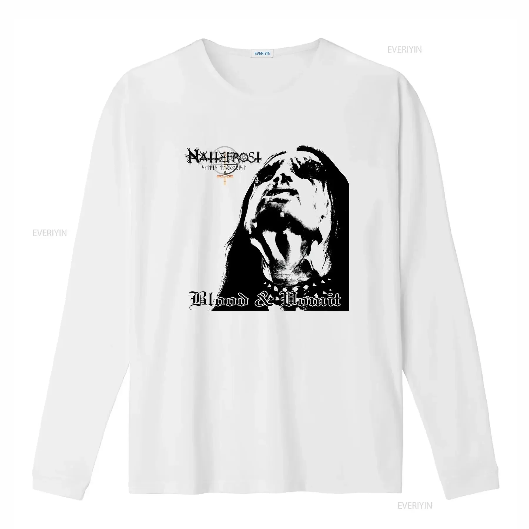 Nattefrost Blood and Vomit chronique  White All Size T Shirt AC219 vintage Washed Stylish streetwear Casual graphic Slightly